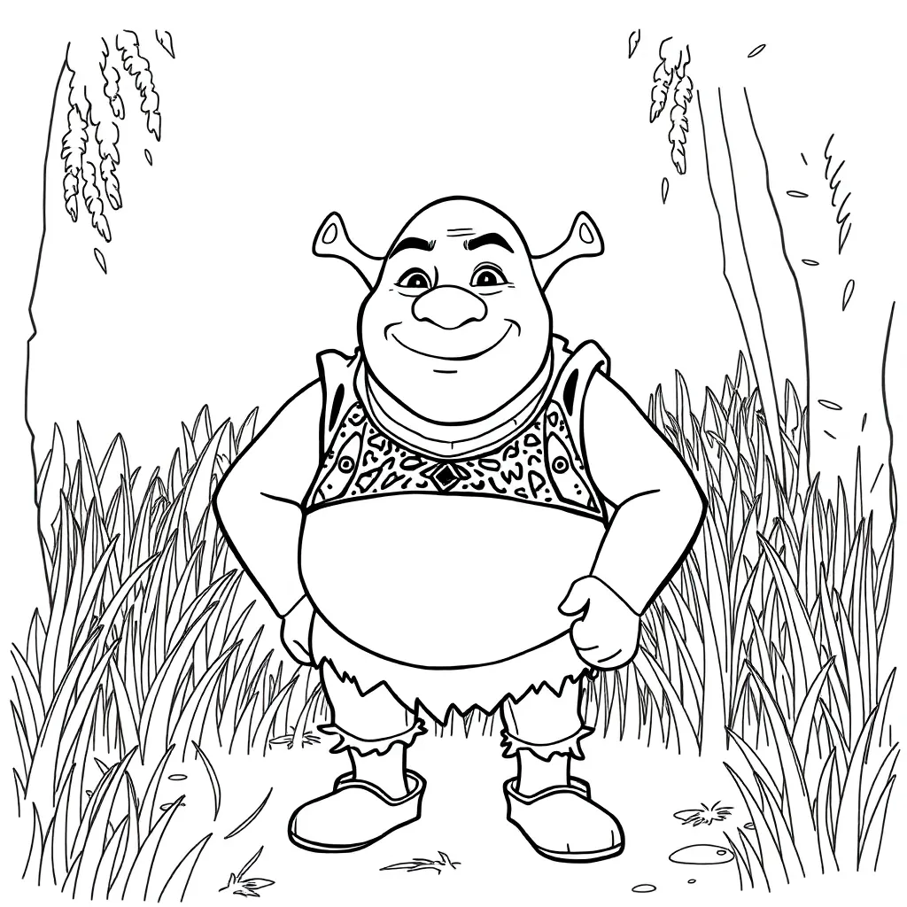 Shrek coloring page