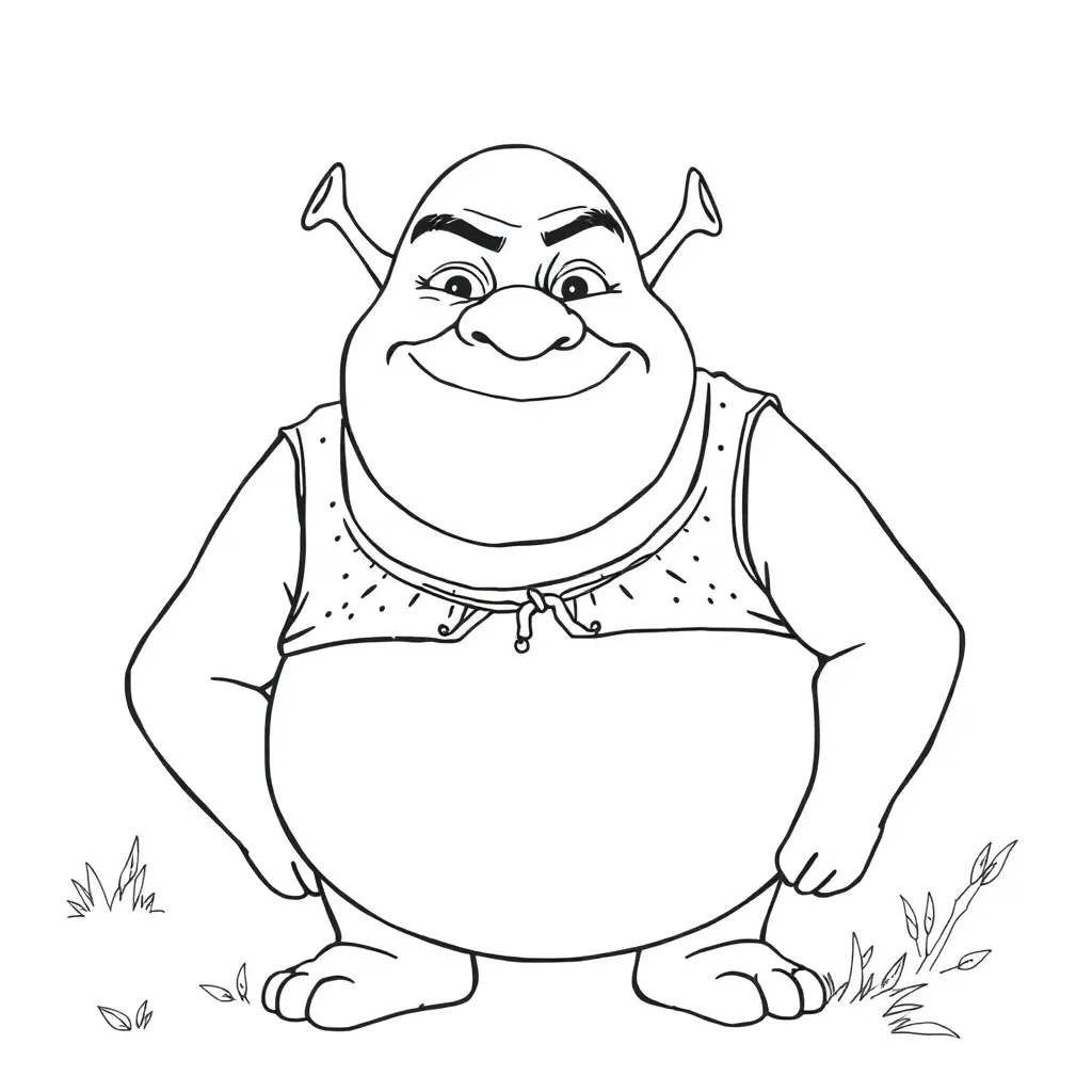 Shrek coloring page