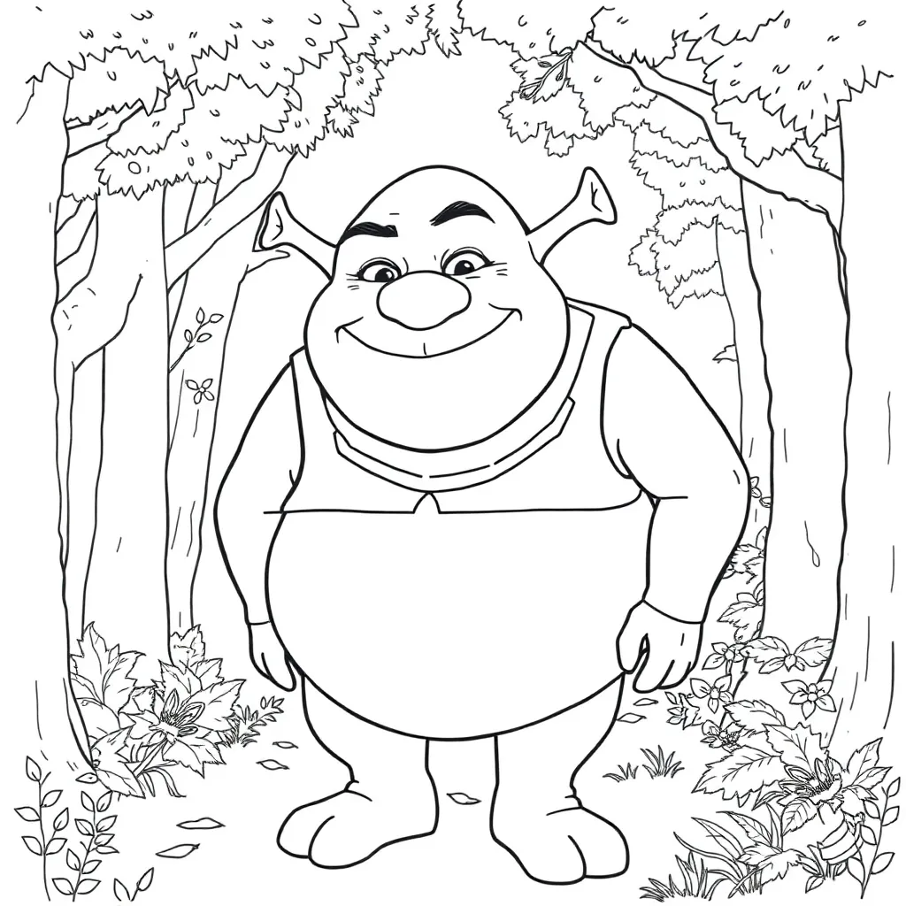 Shrek coloring page