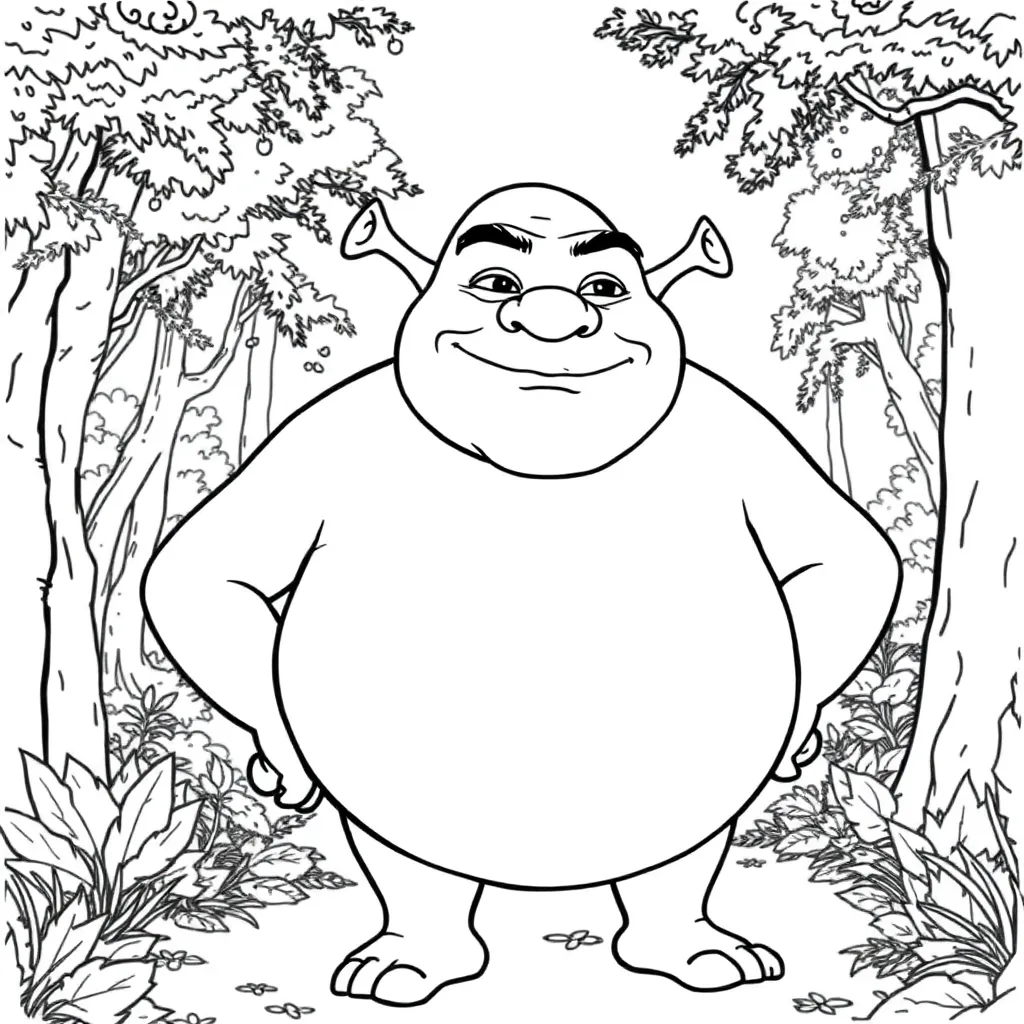 Shrek coloring page