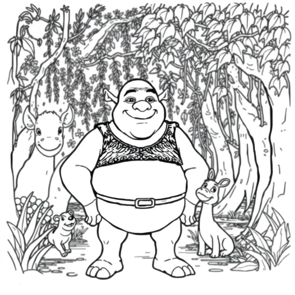 Shrek coloring page