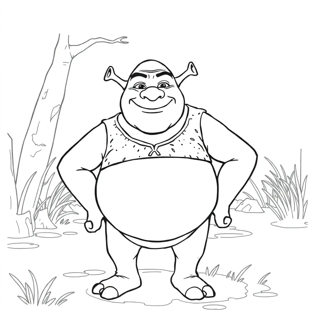 Shrek coloring page