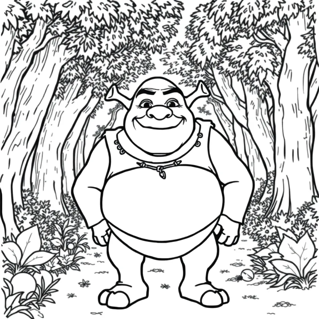 Shrek coloring page
