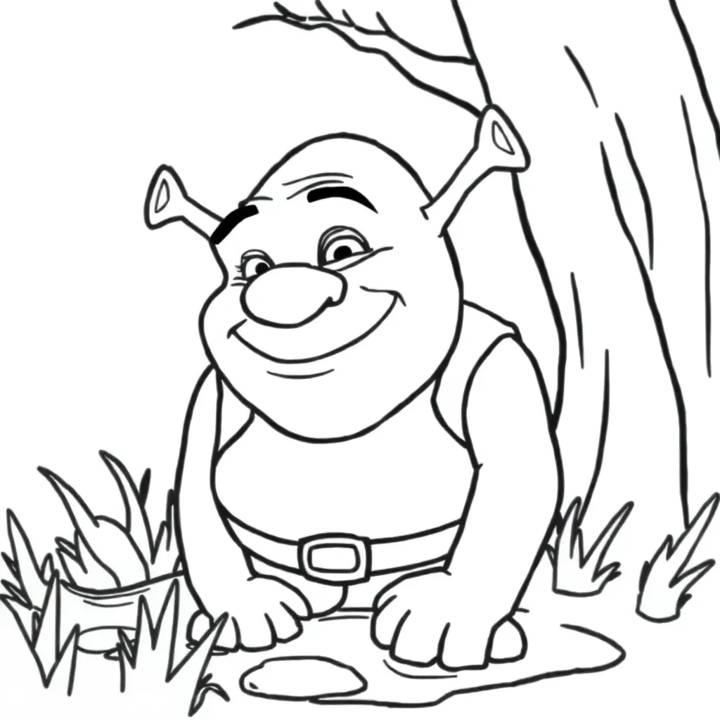 Shrek coloring page