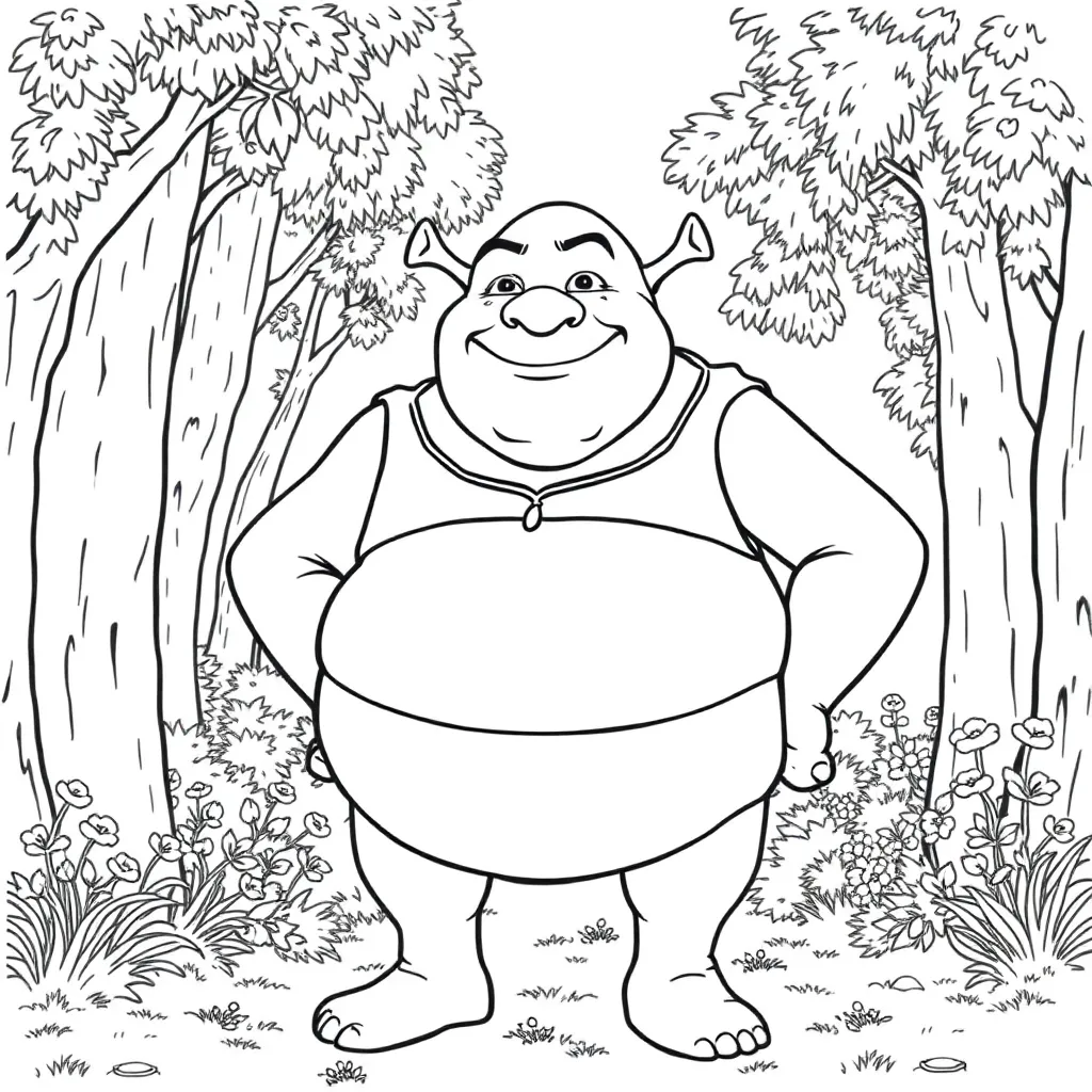 Shrek coloring page