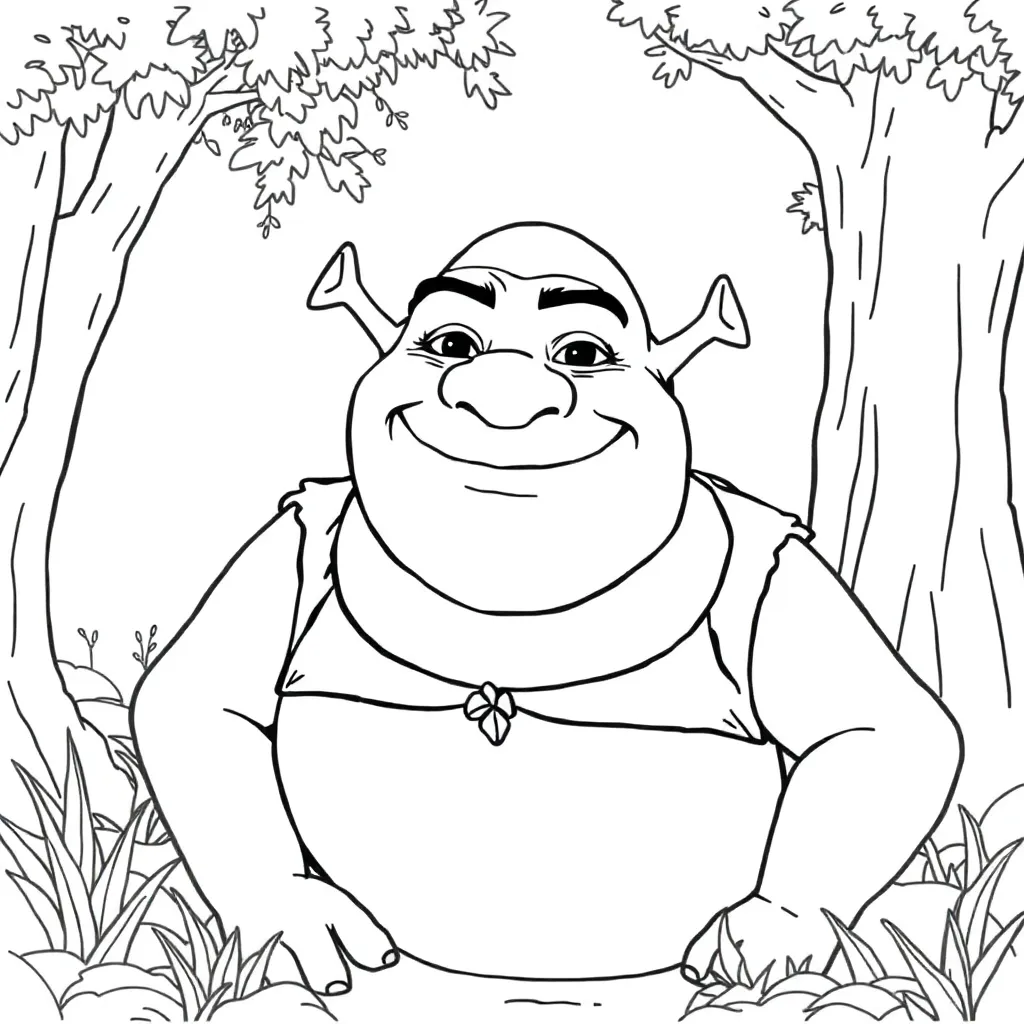 Shrek coloring page