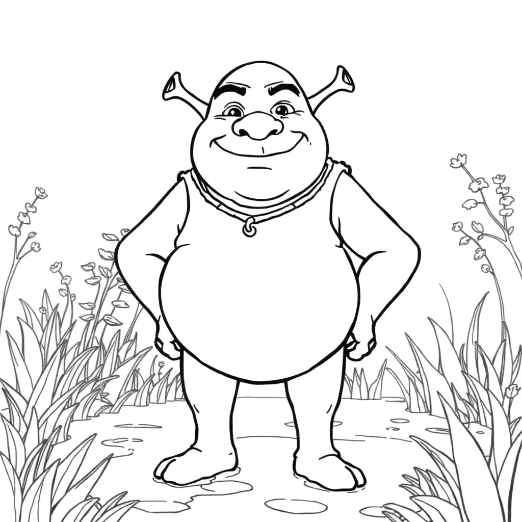 Shrek coloring page