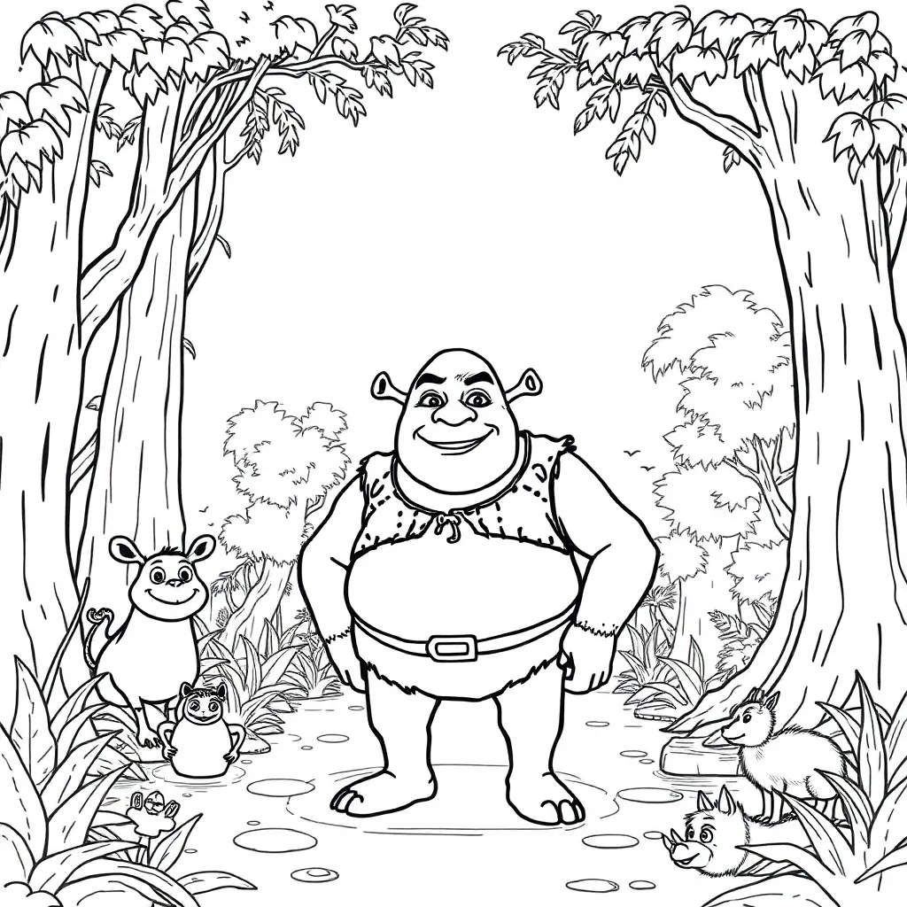 Shrek coloring page
