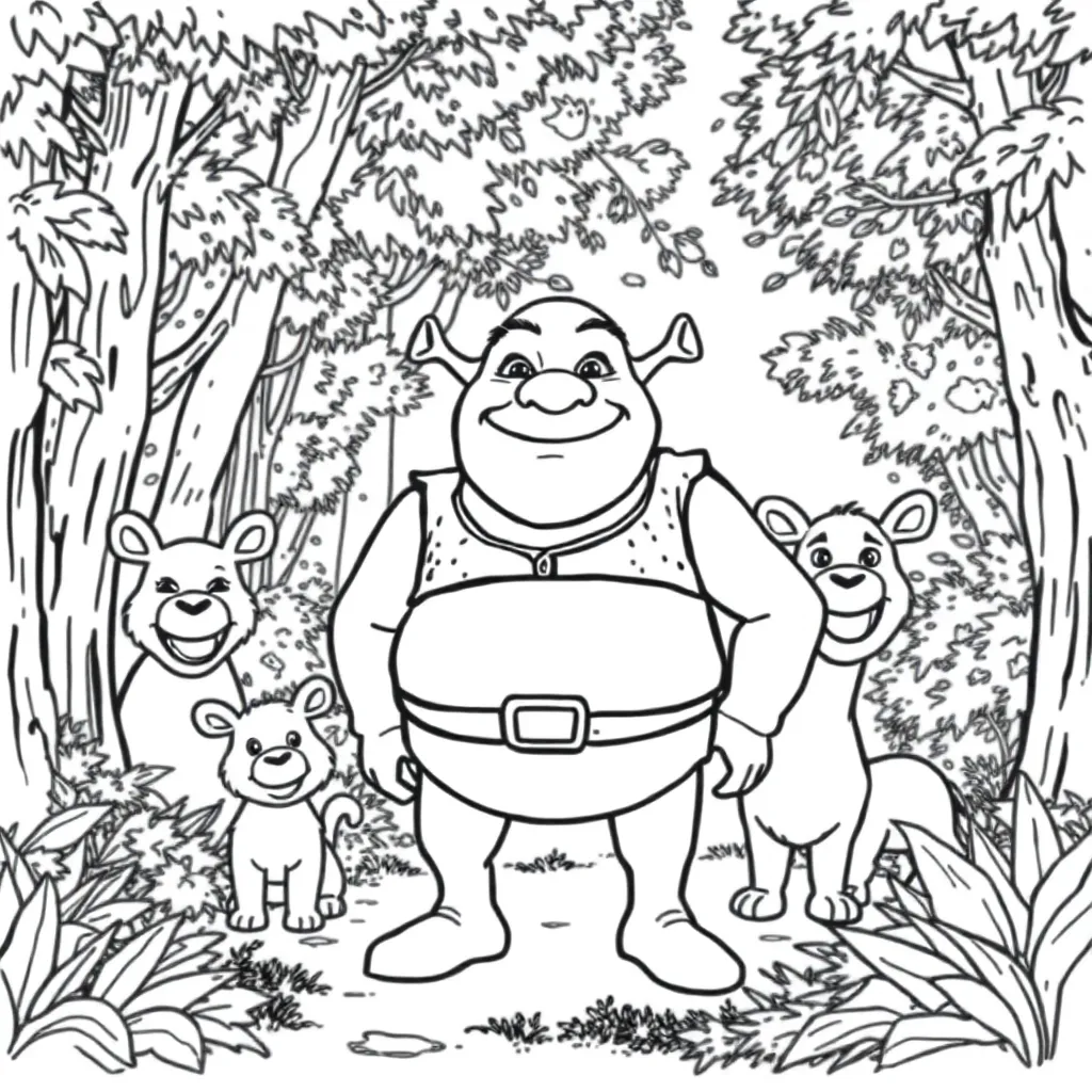 Shrek coloring page