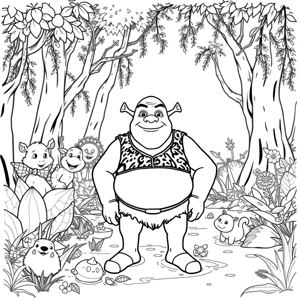 Shrek coloring page