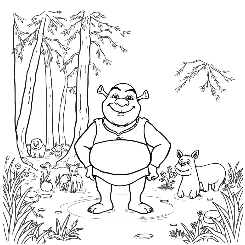 Shrek coloring page