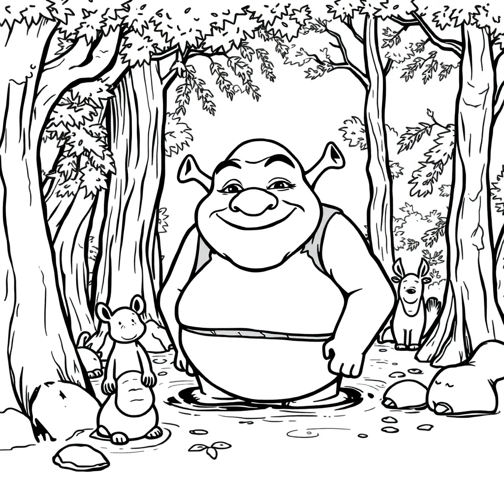 Shrek coloring page
