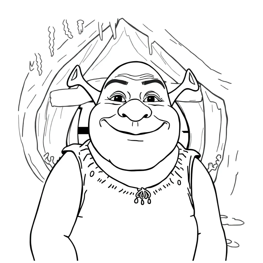 Shrek coloring page