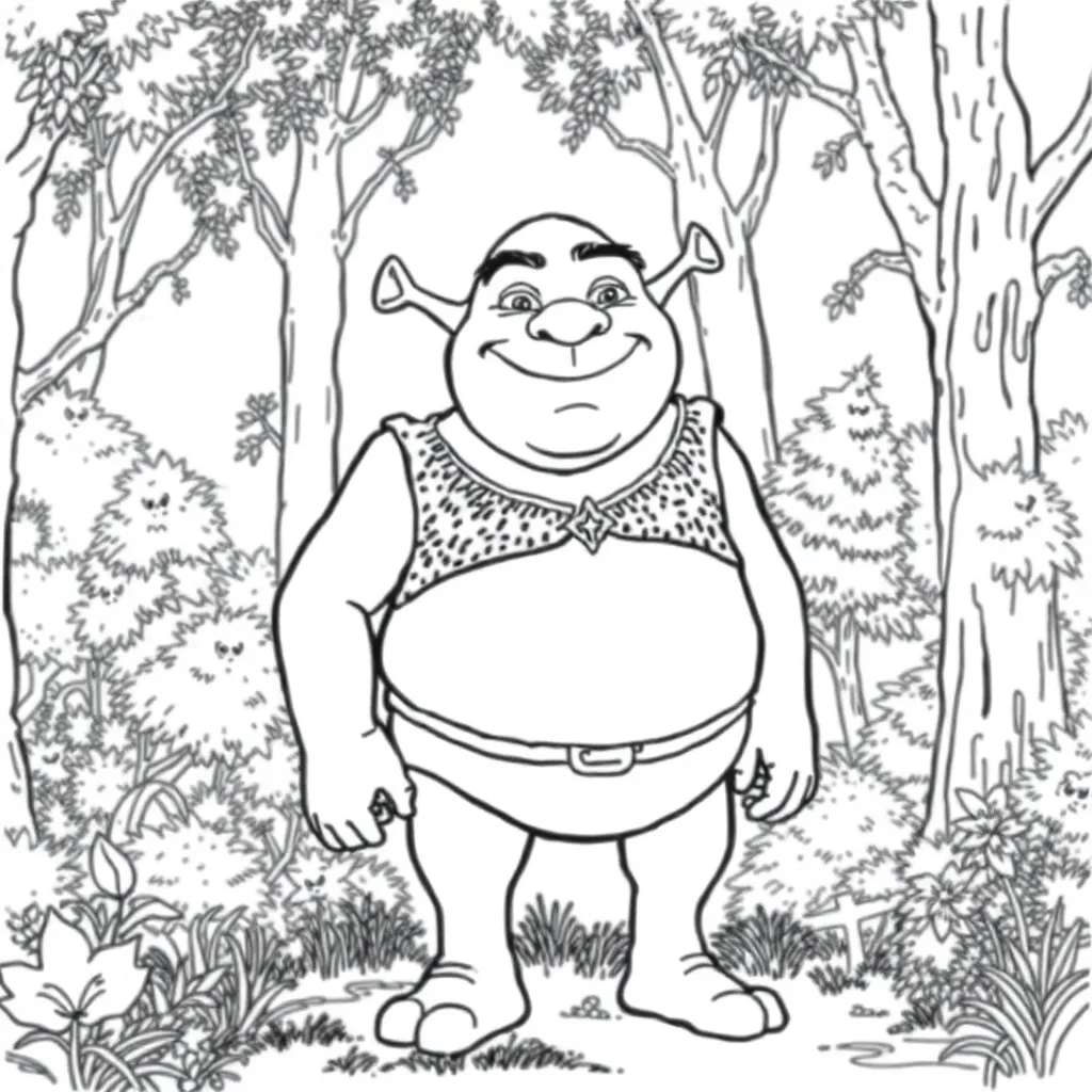 Shrek coloring page