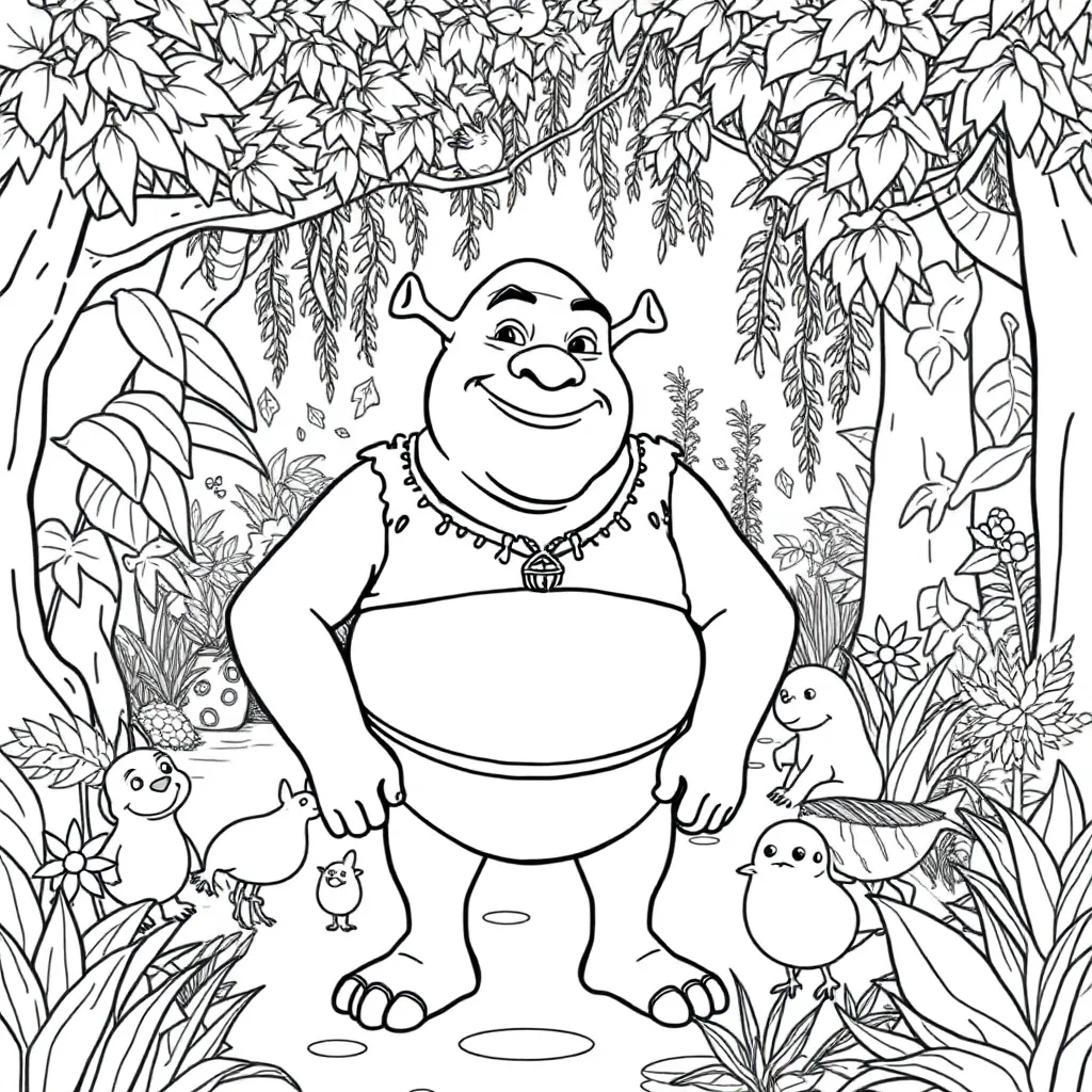Shrek coloring page