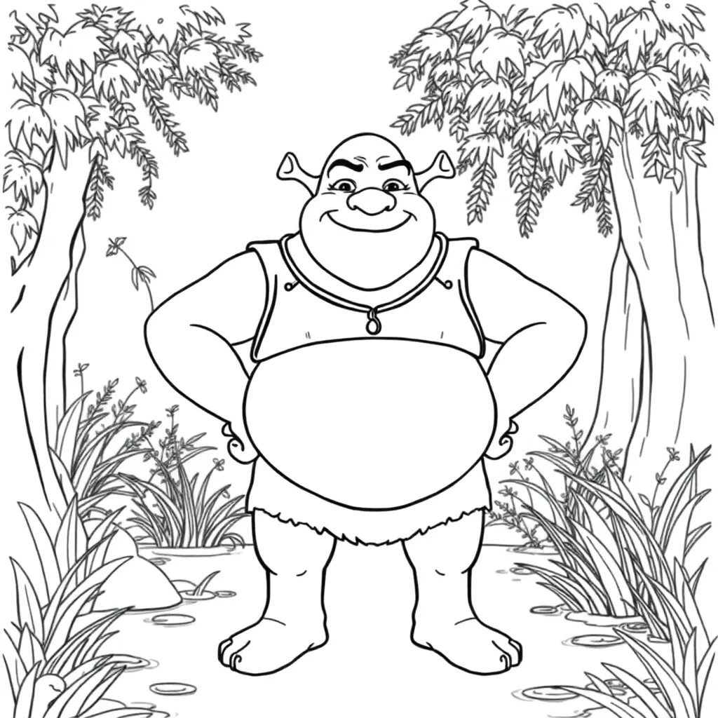 Shrek coloring page