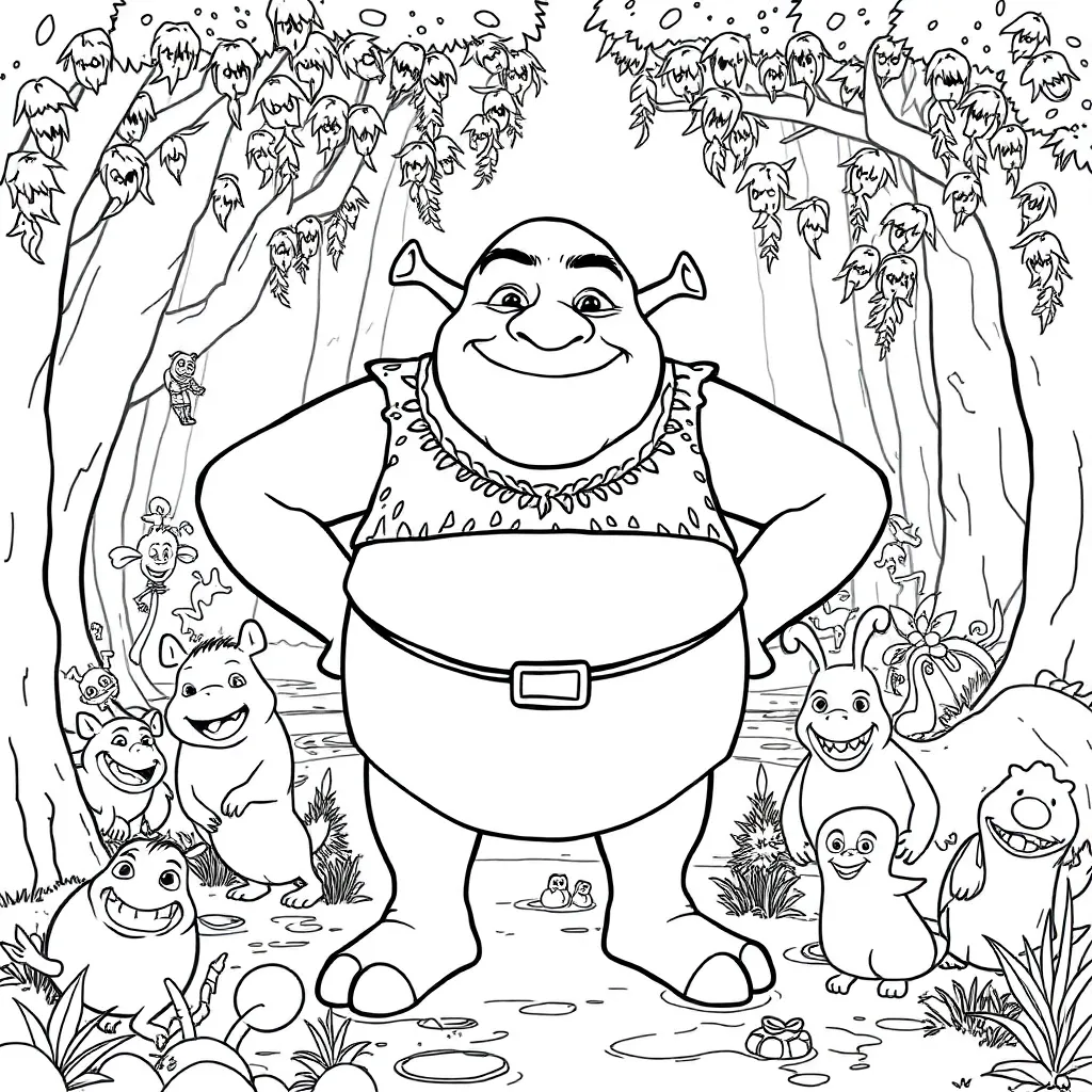 Shrek coloring page