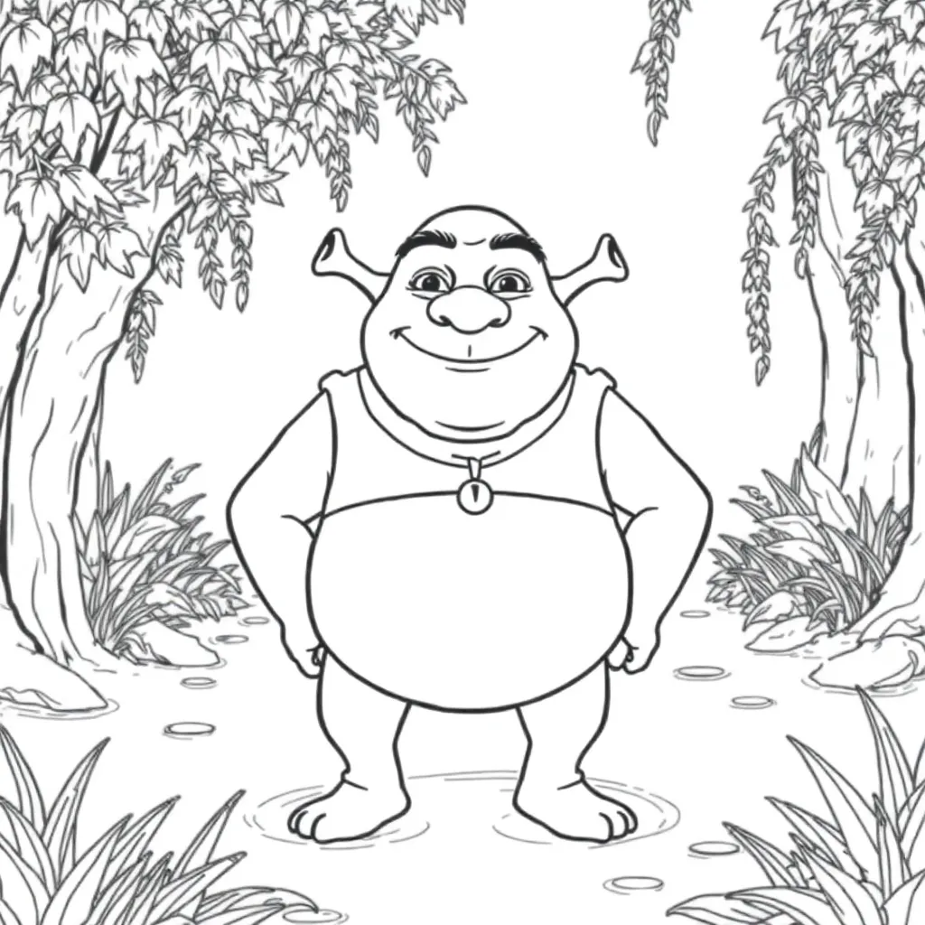 Shrek coloring page