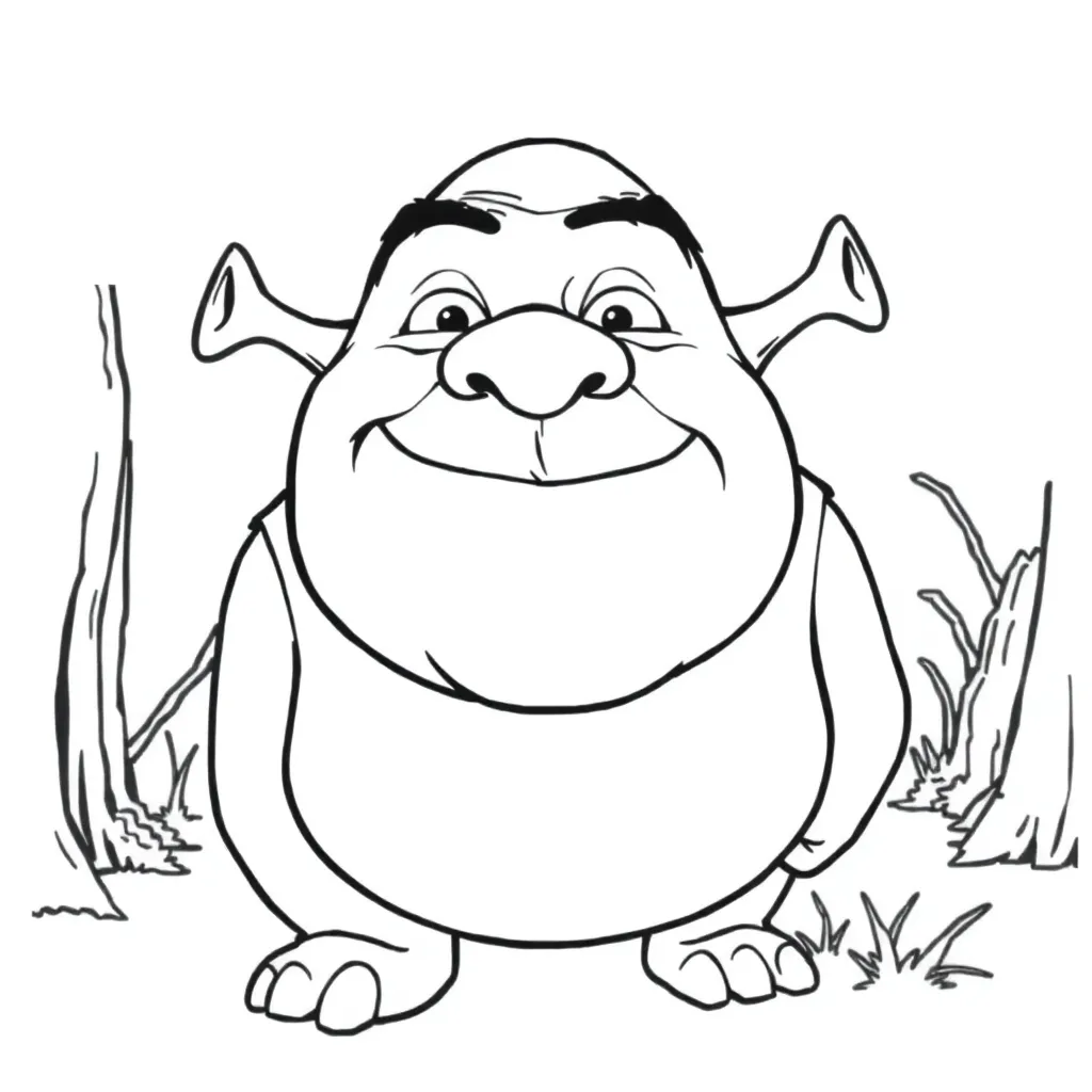 Shrek coloring page