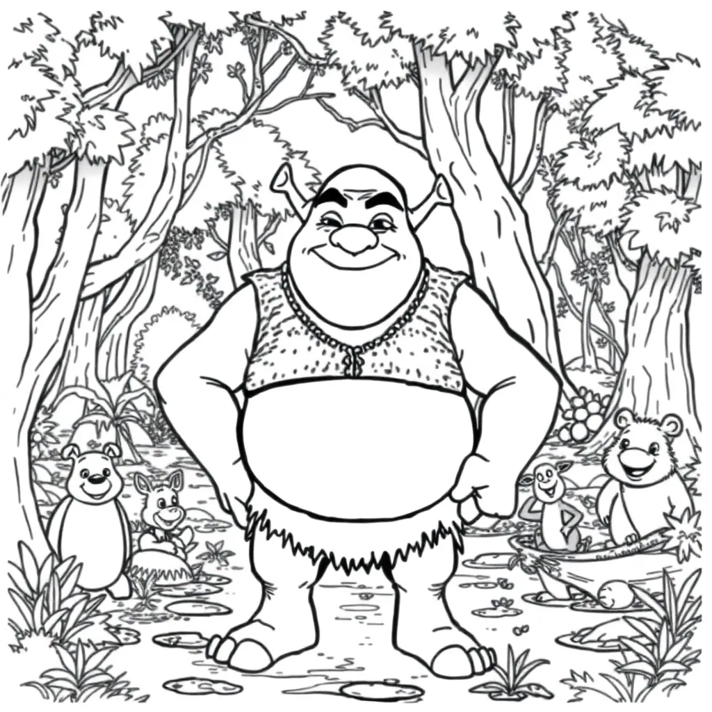 Shrek coloring page