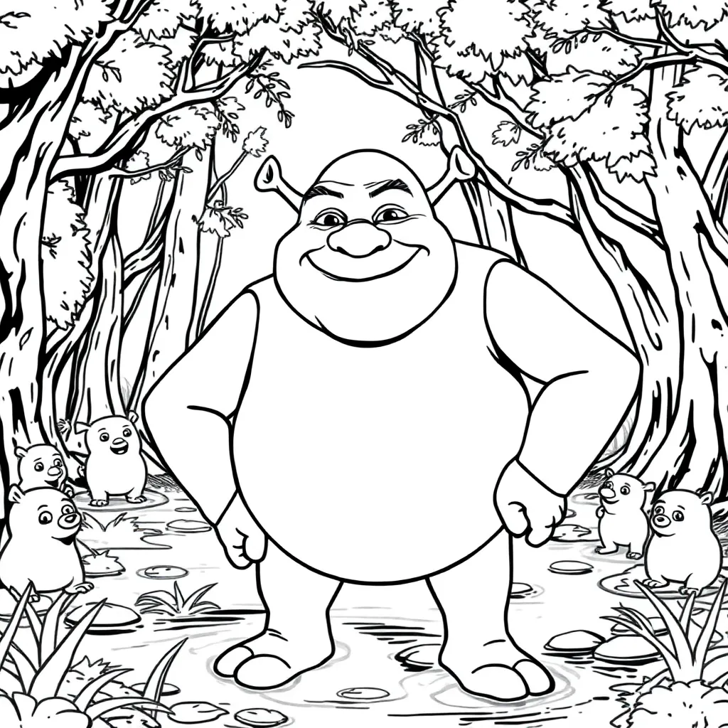 Shrek coloring page