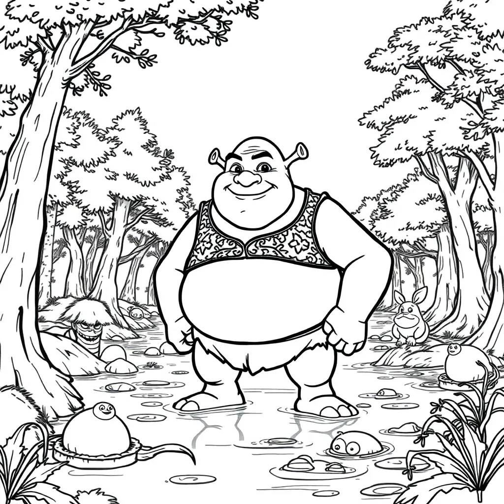 Shrek coloring page