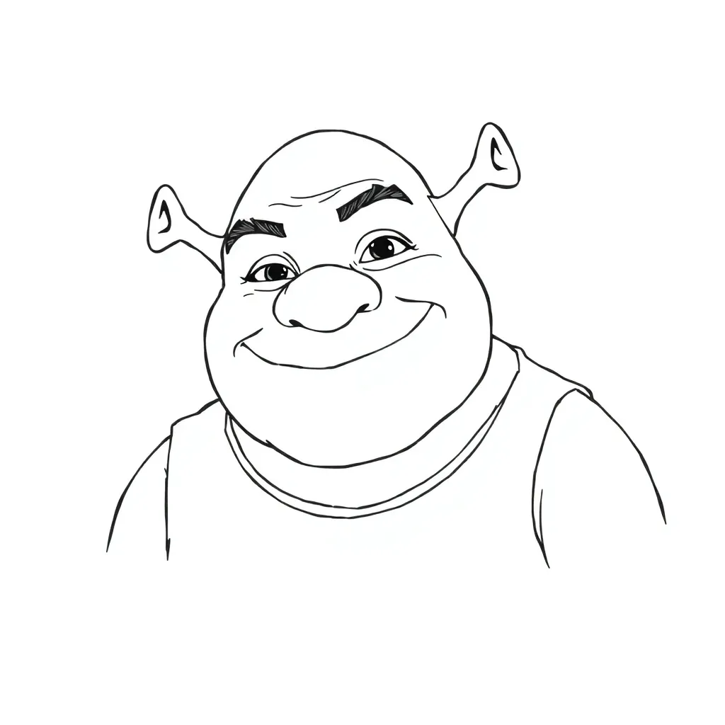 Shrek coloring page
