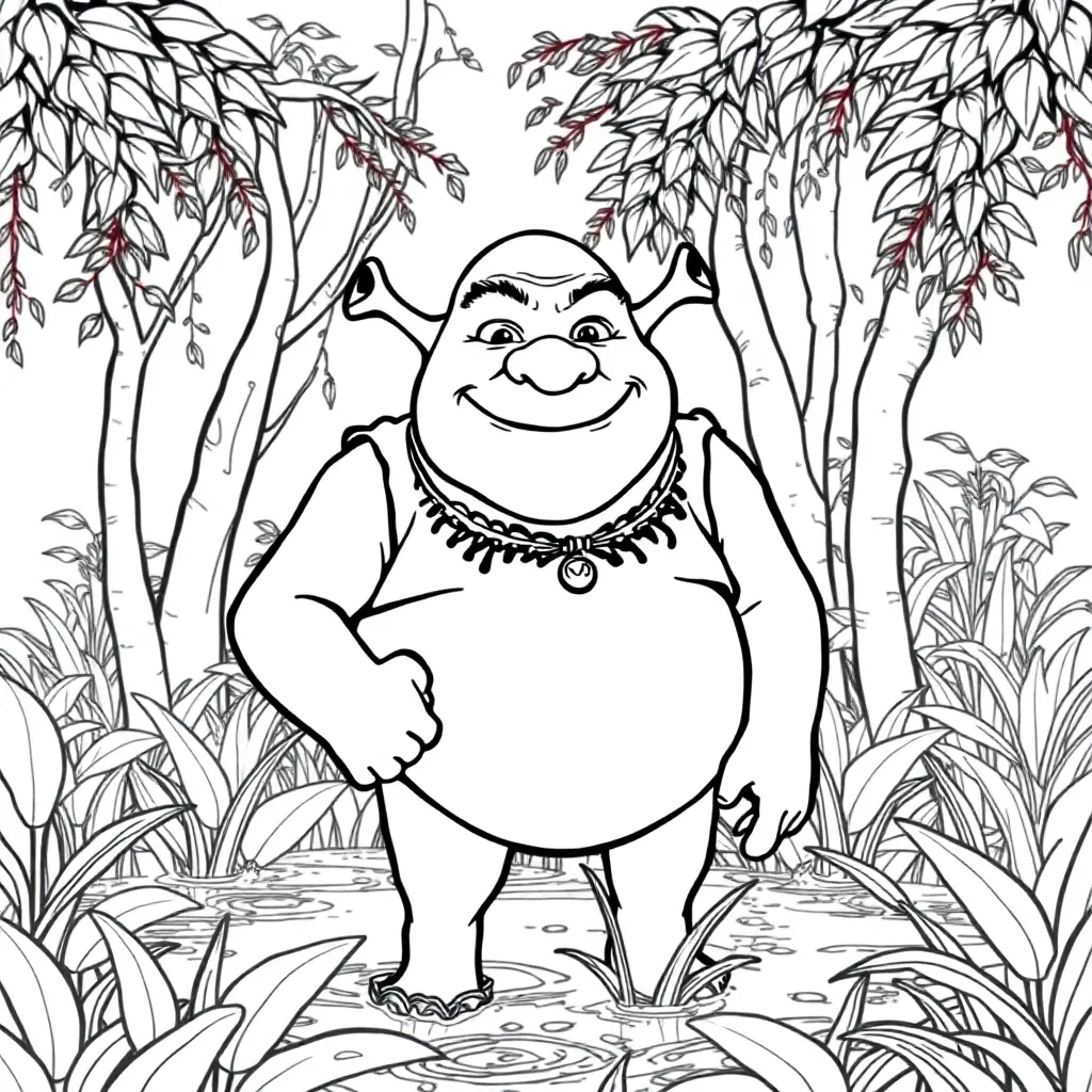 Shrek coloring page
