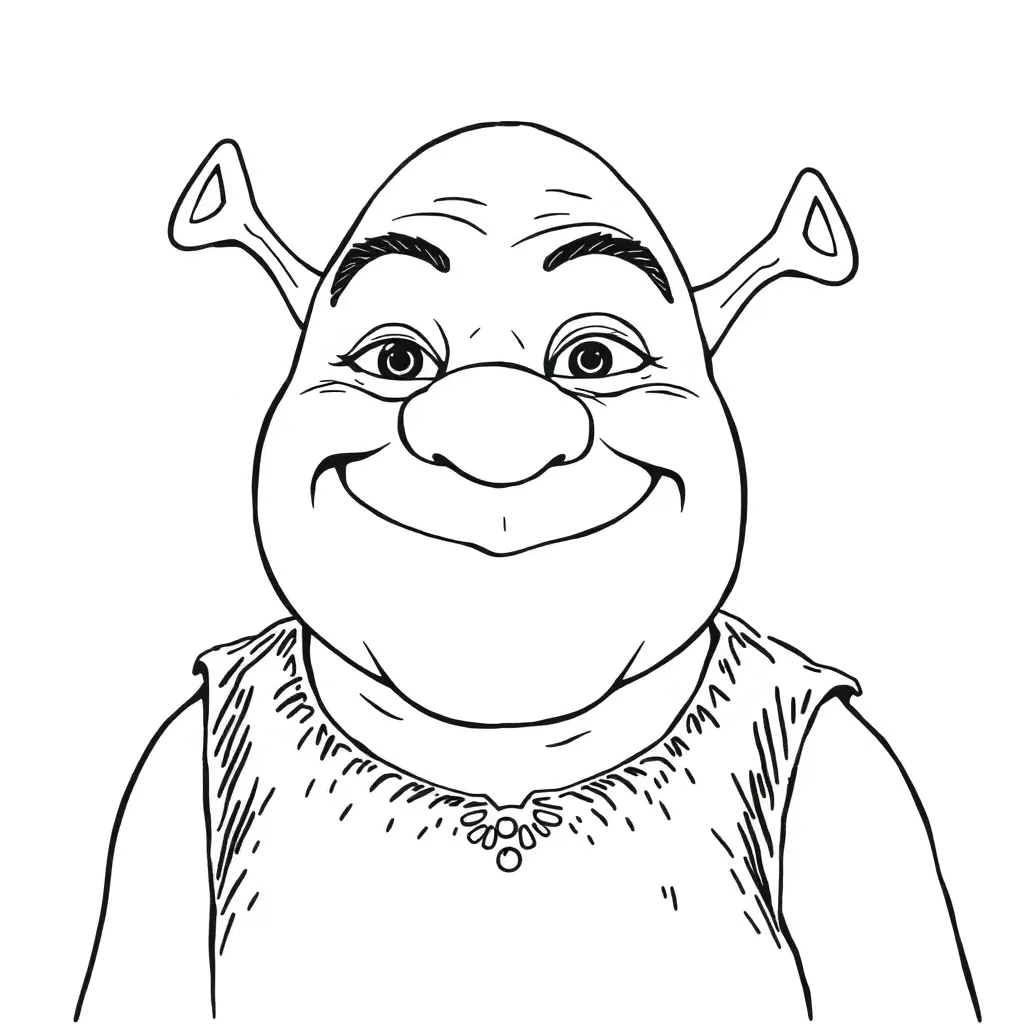 Shrek coloring page