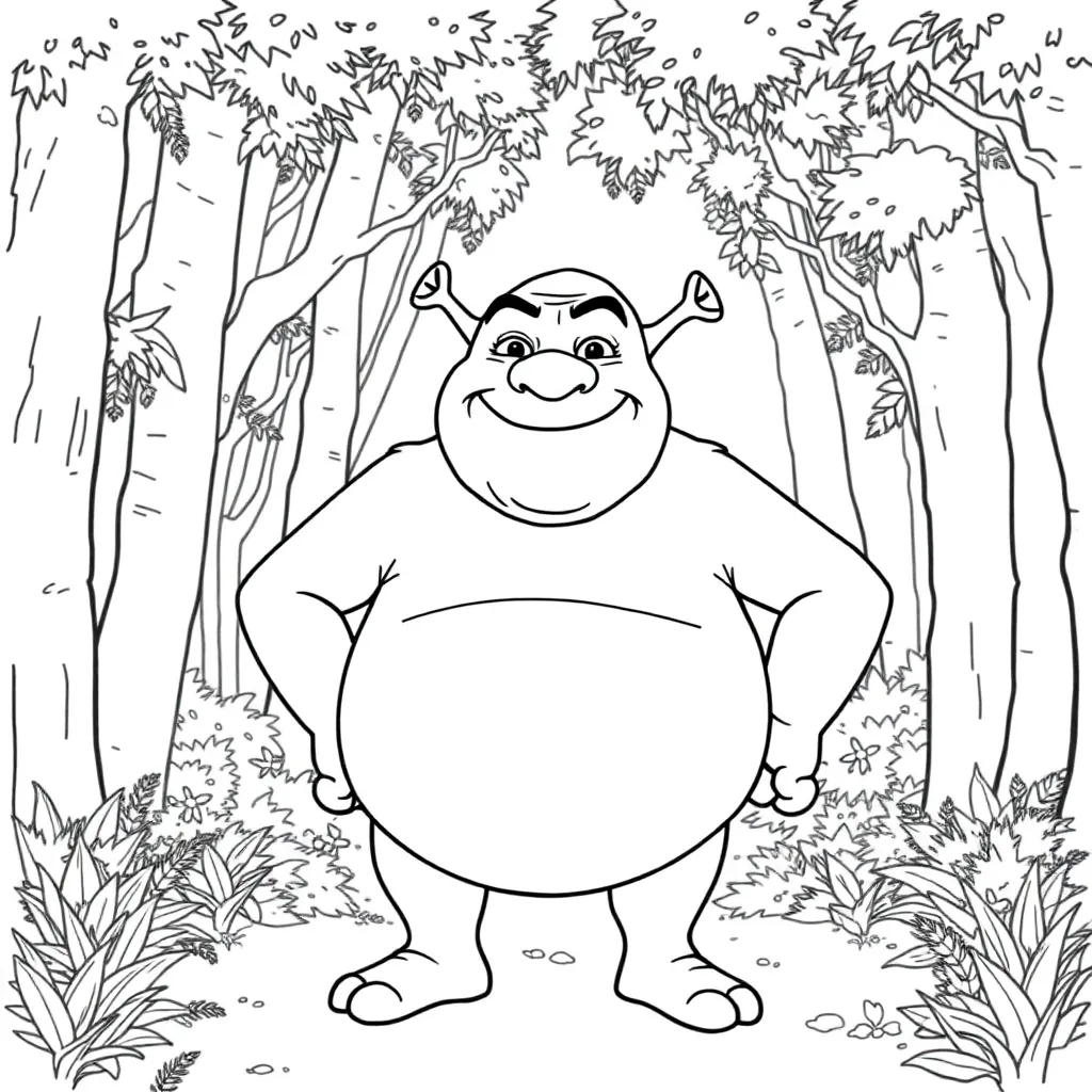 Shrek coloring page