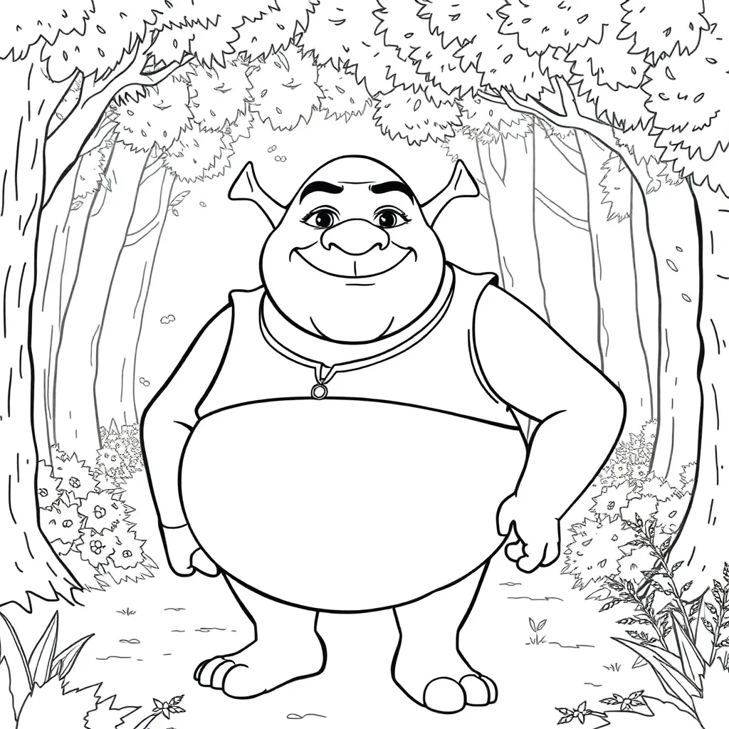 Shrek coloring page