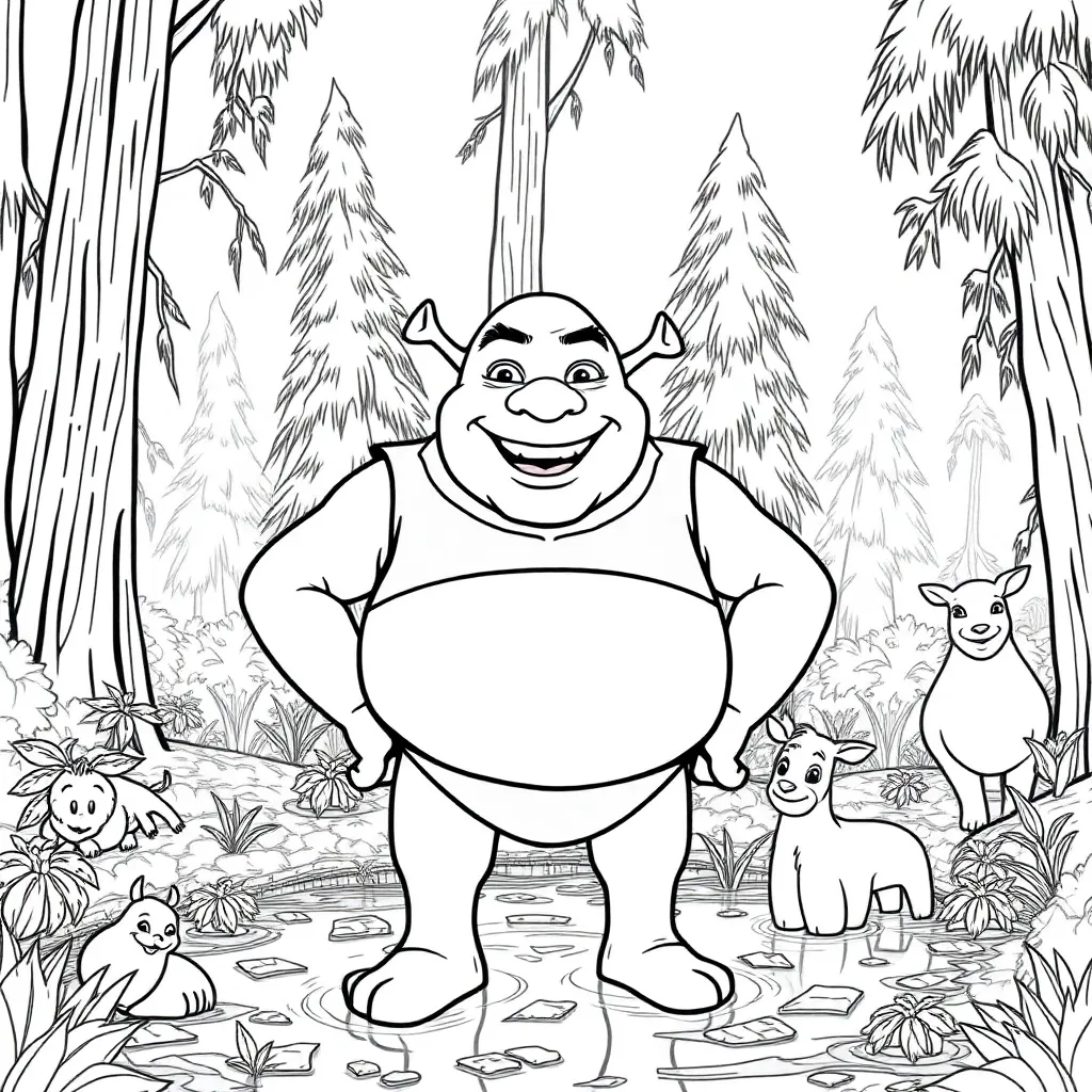 Shrek coloring page