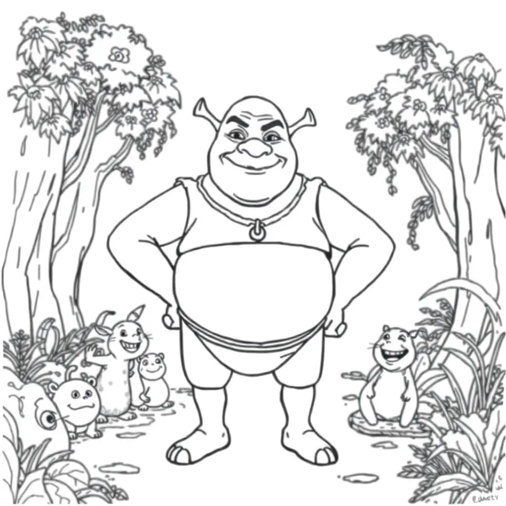 Shrek coloring page