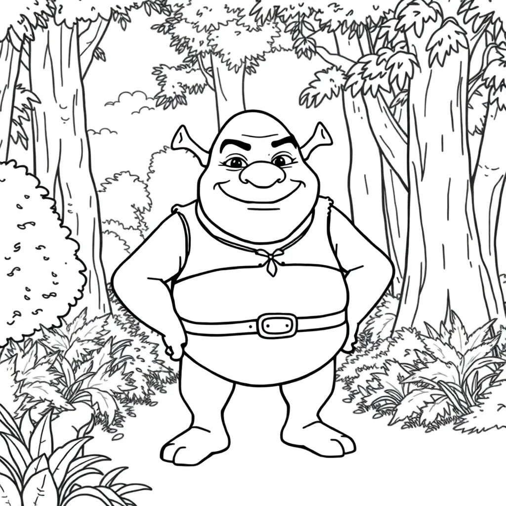 Shrek coloring page