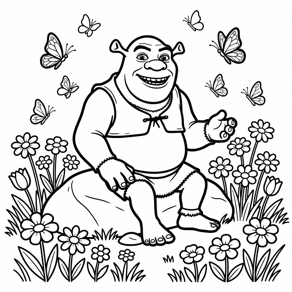 Shrek coloring page