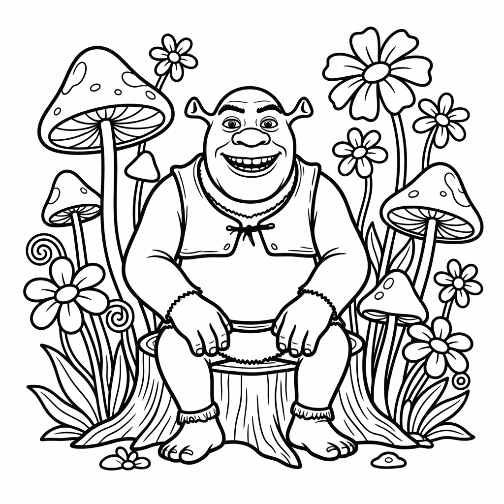 Shrek coloring page