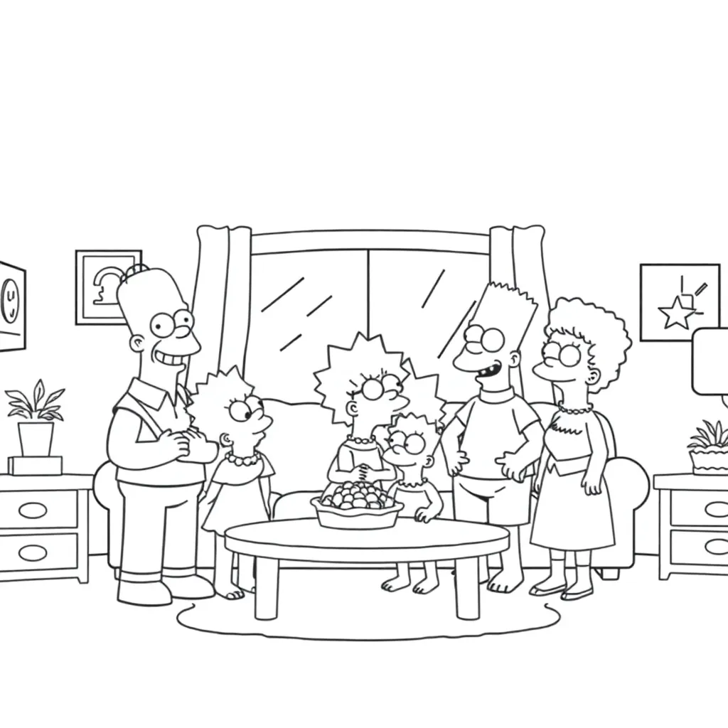 Simpsons coloring page