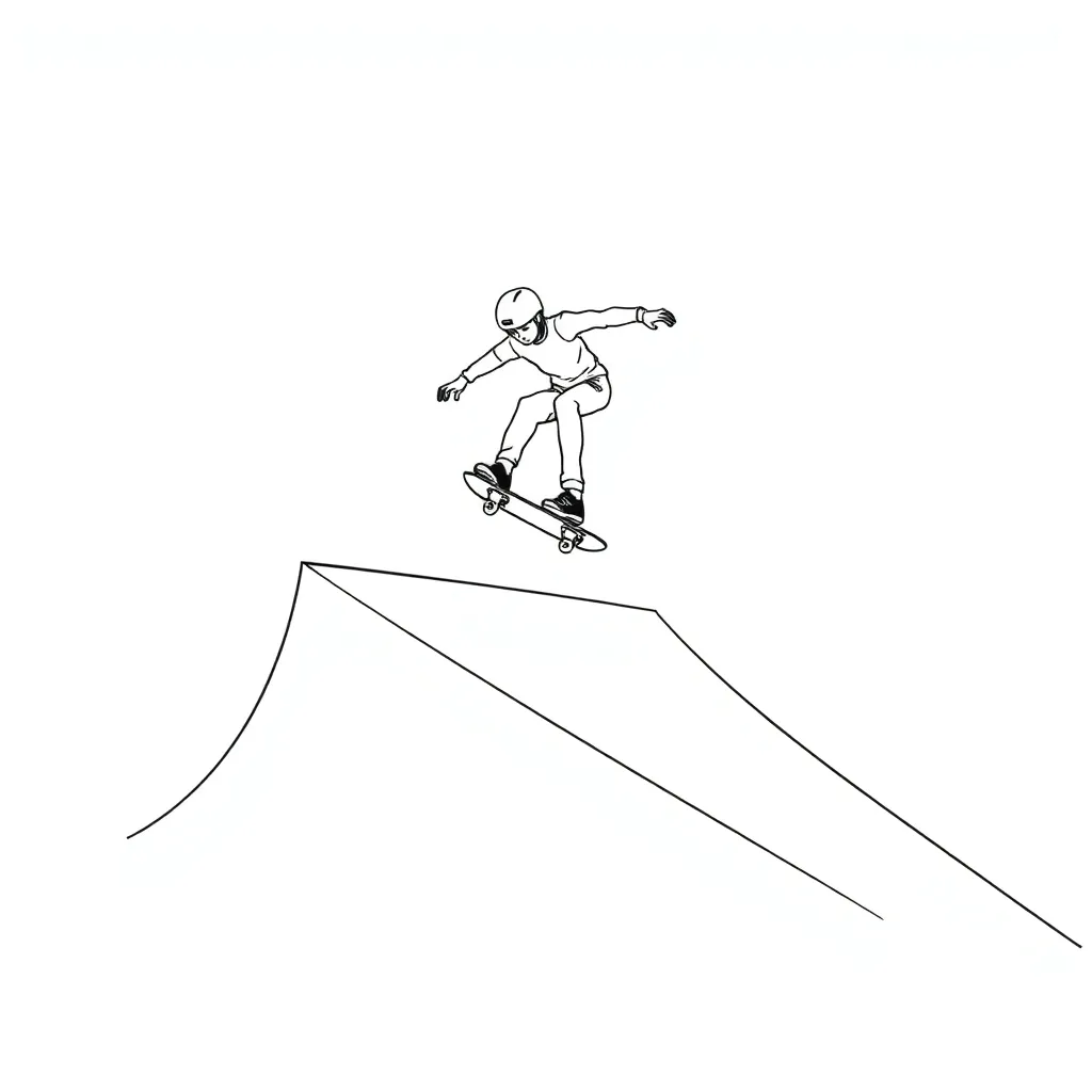 Skateboarder coloring page
