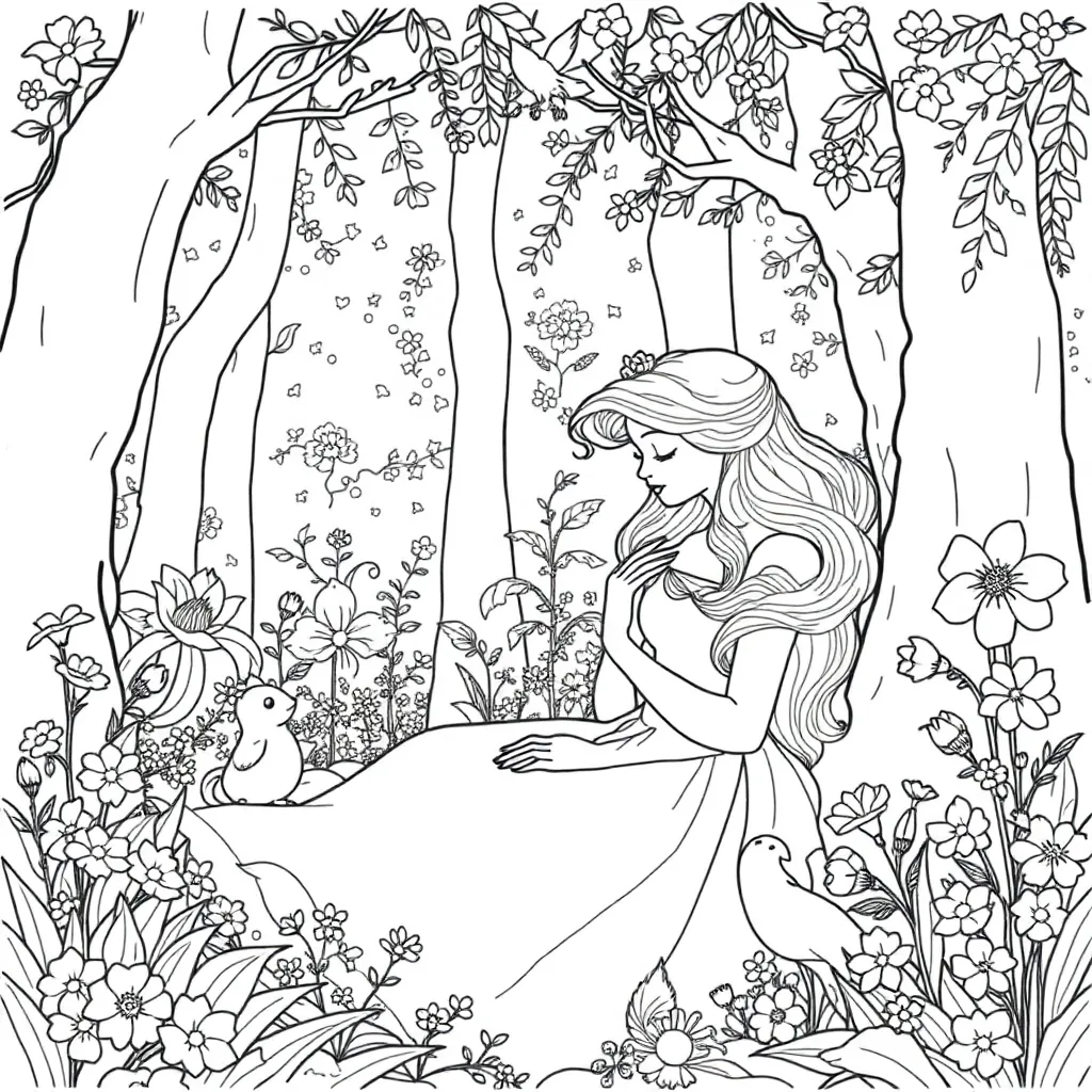 Sleeping Beauty coloring page