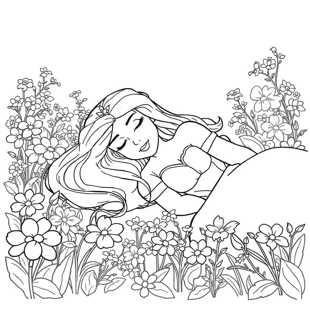 Sleeping Beauty coloring page