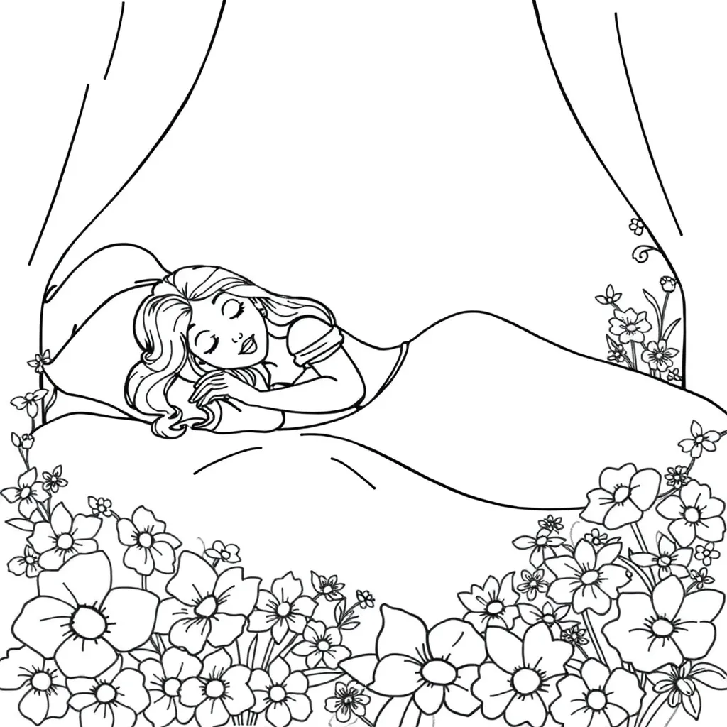 Sleeping Beauty coloring page