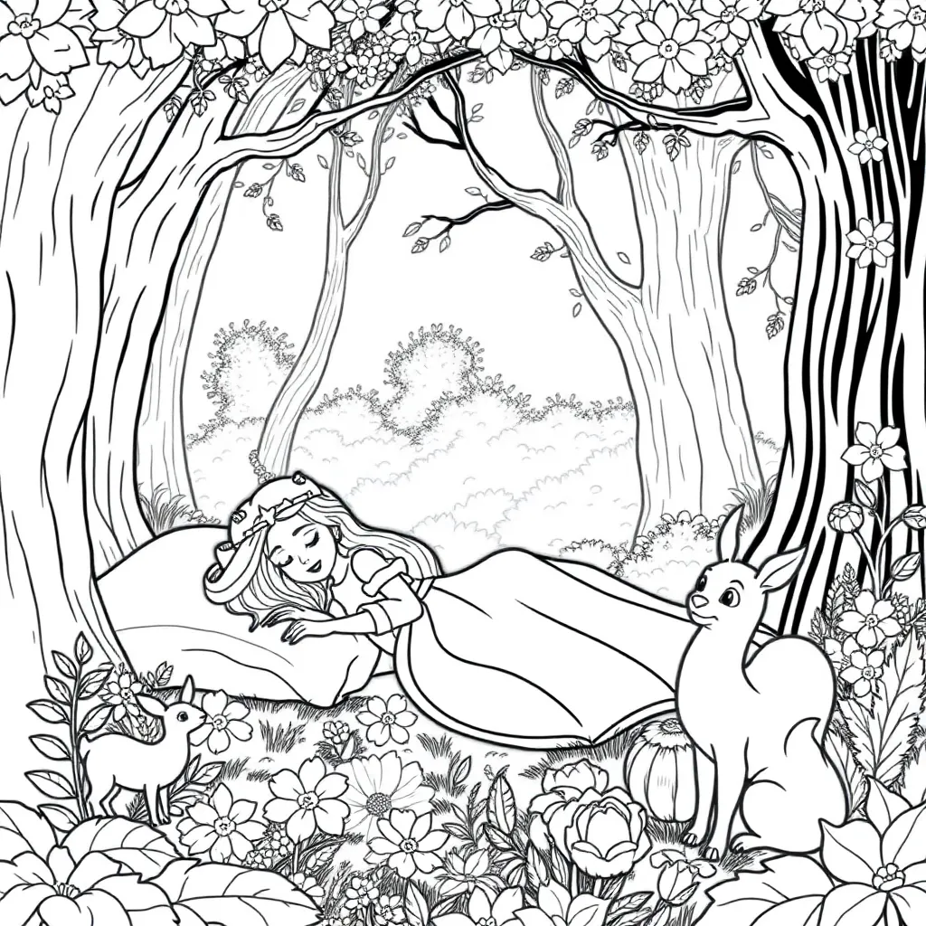Sleeping Beauty coloring page