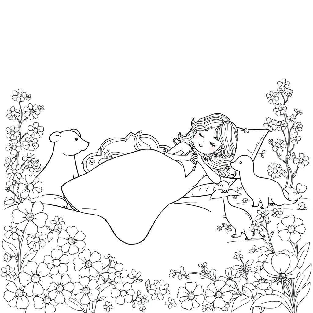 Sleeping Beauty coloring page