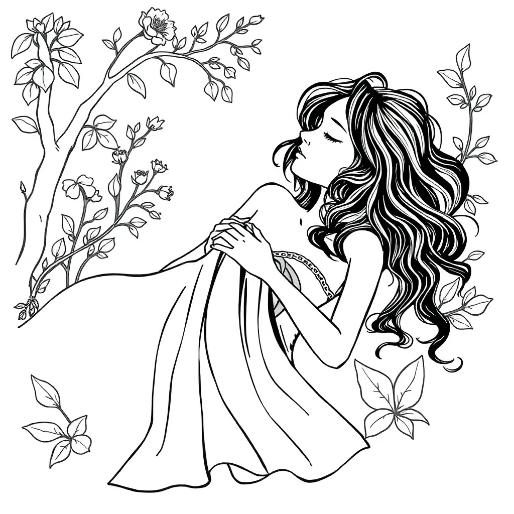 Sleeping Beauty coloring page
