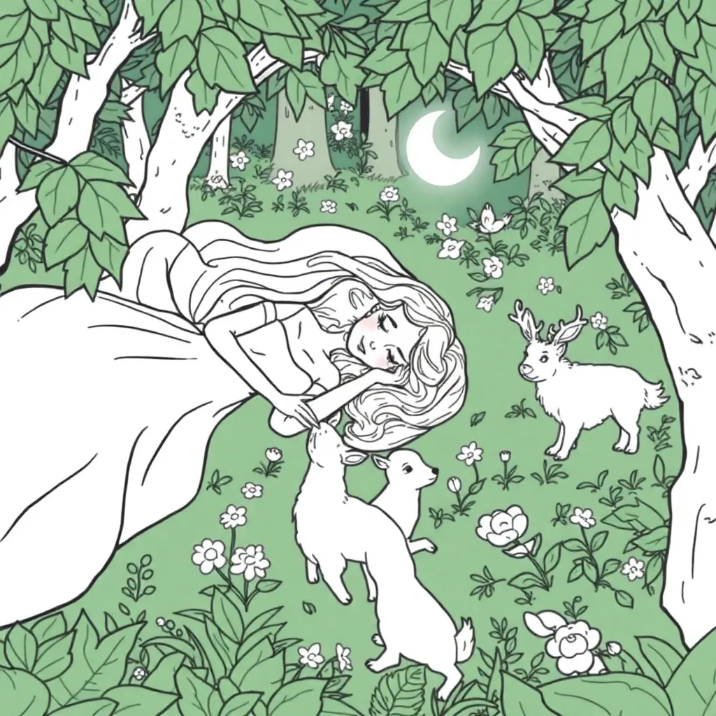 Sleeping Beauty coloring page