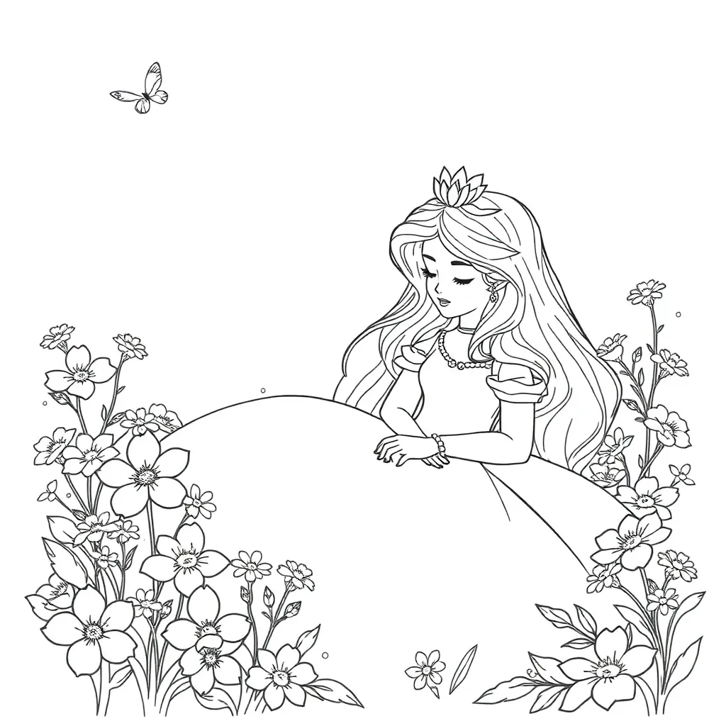 Sleeping Beauty coloring page