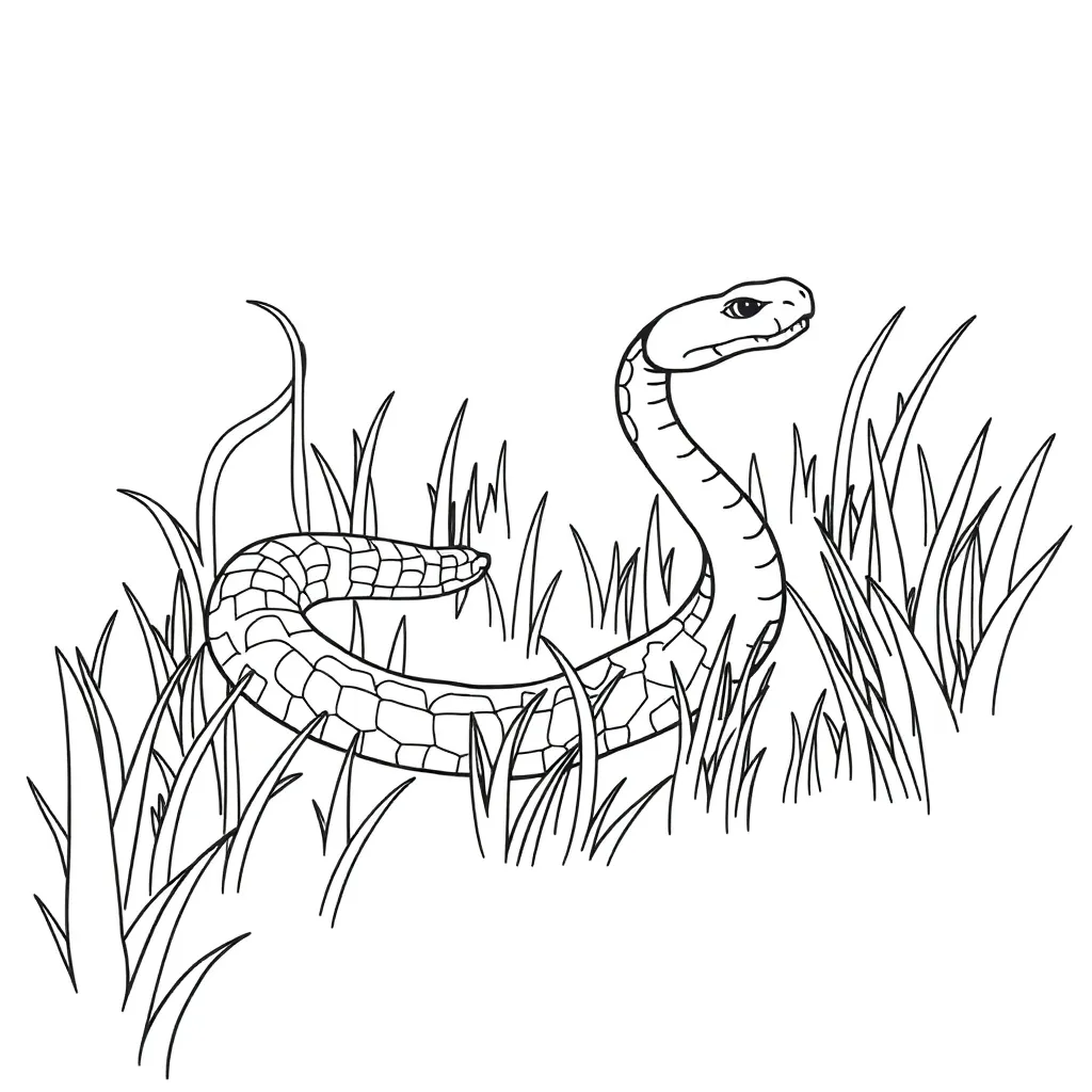 Snake coloring page