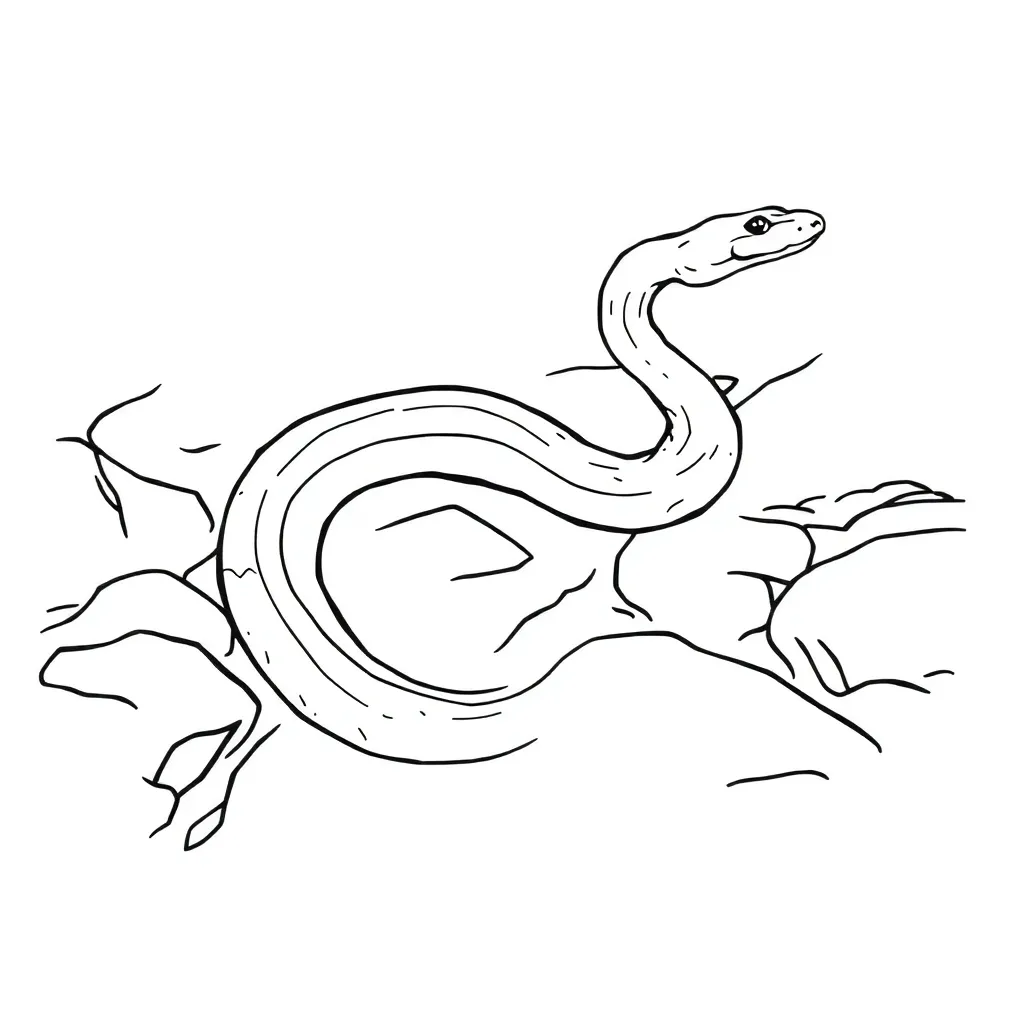Snake coloring page