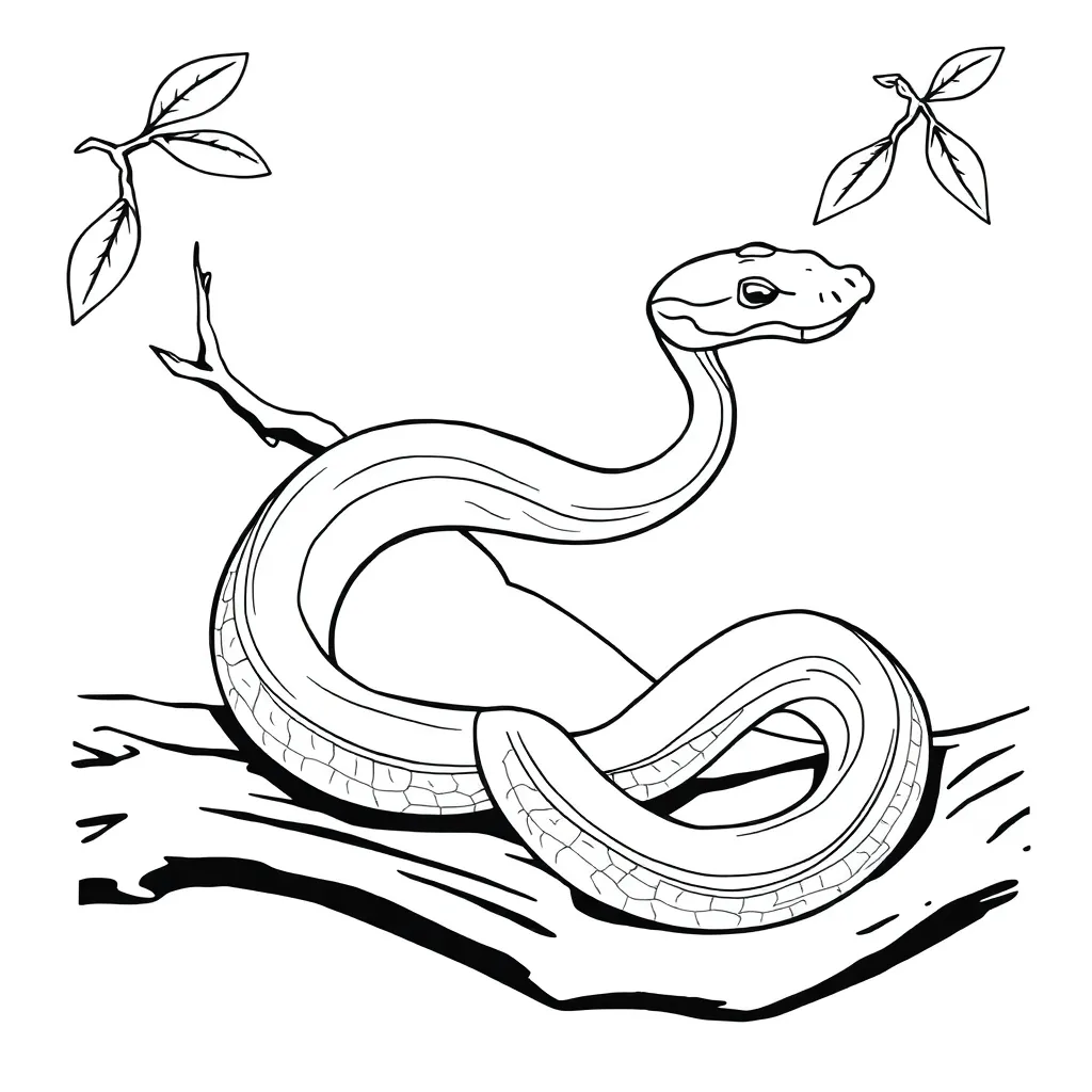 Snake coloring page