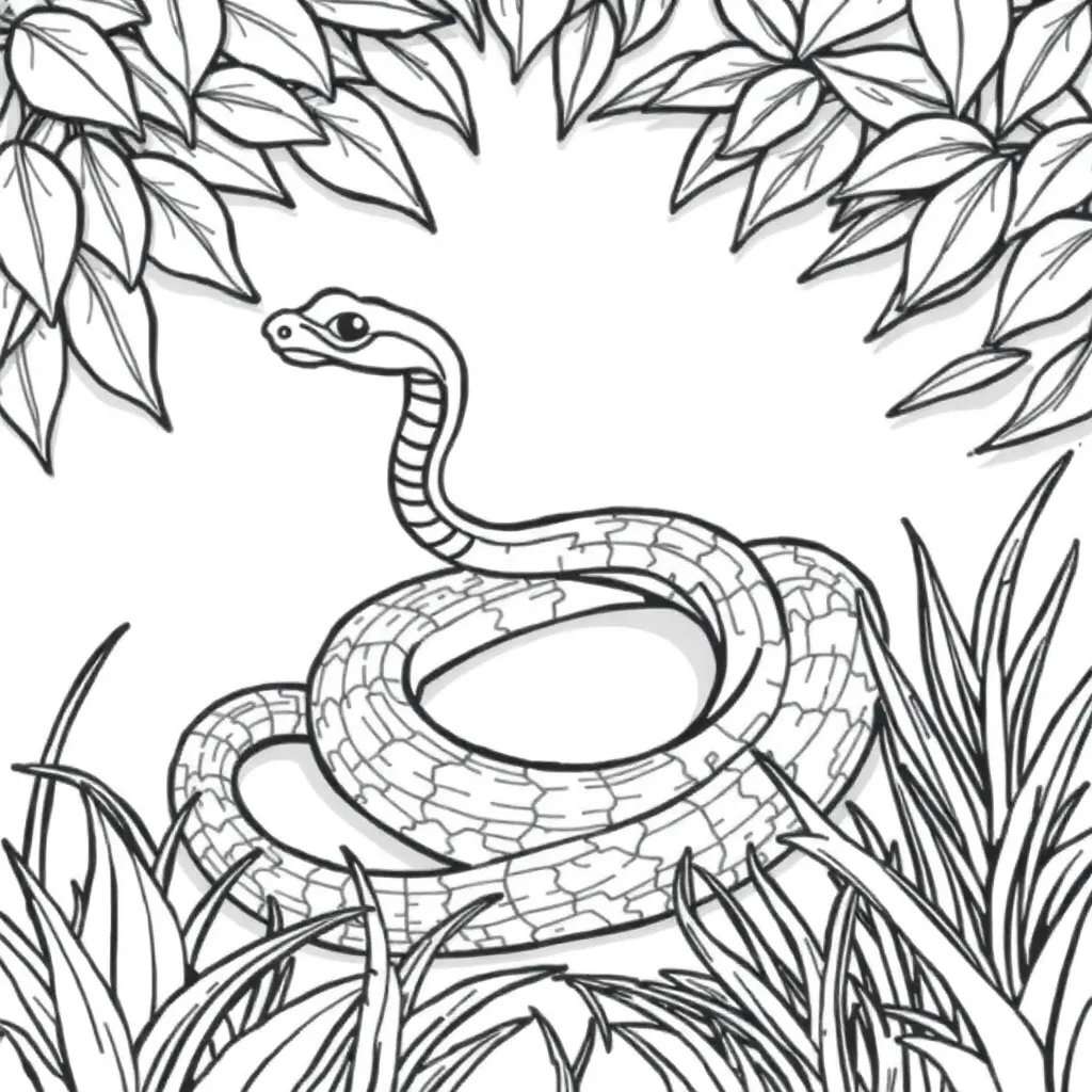Snake coloring page